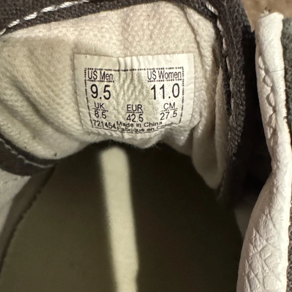 Vans Gray and White High-Top Skate Sneakers - Picture 2 of 2